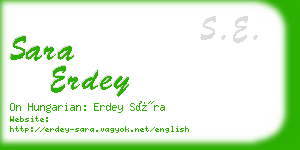 sara erdey business card